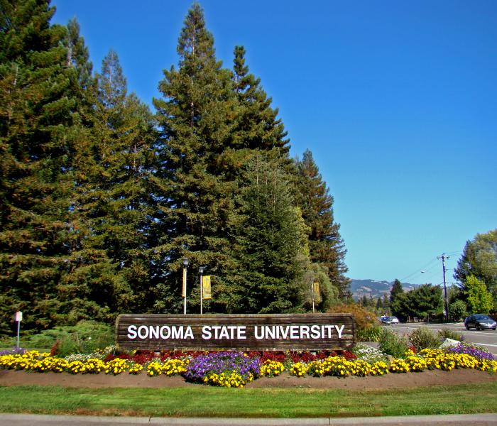 Sonoma State University Entrance Sign