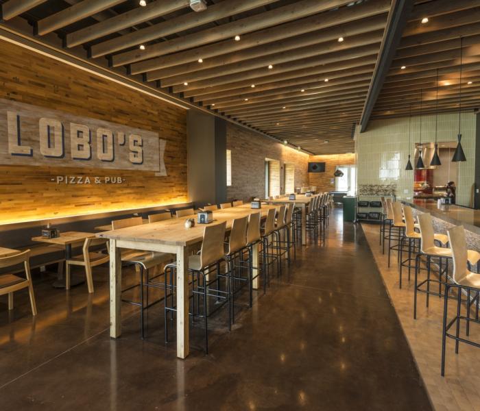 Interior of Lobo's Pizza & Pub