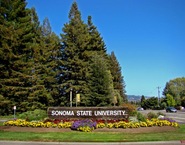 Sonoma State University Entrance Sign