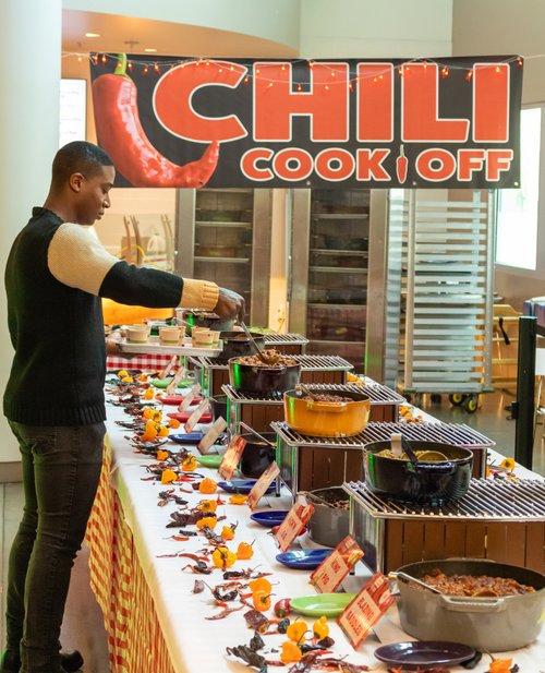 Chili Cookoff Buffet Line