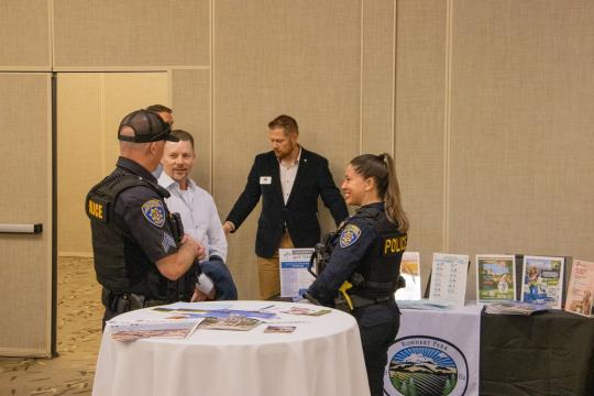 UPD officers talking with City of Cotati team