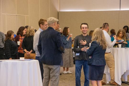 People mingling at event