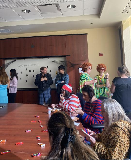 People mingling at event