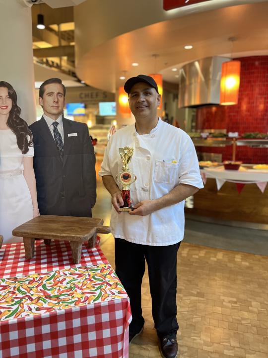 Saul Razo Aguilar with his trophy
