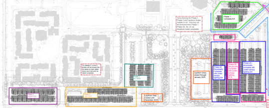 image of lots to be closed for solar array installation