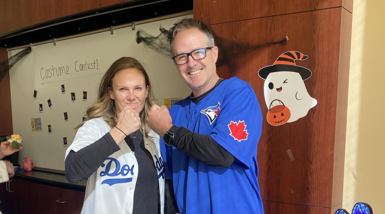 Dodger player vs Blue Jay player